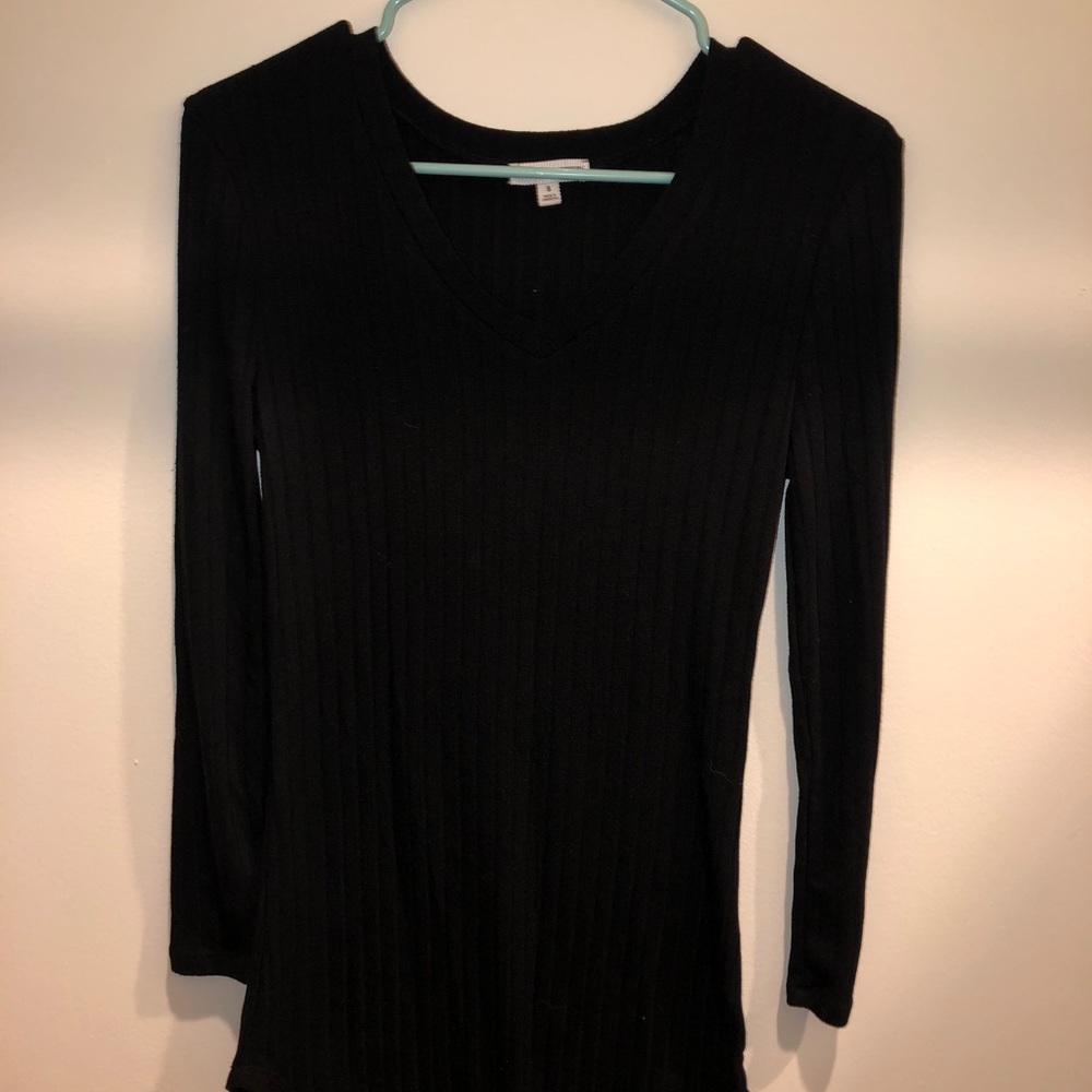 Ribbed Bodycon Longsleeve T-Shirt Dress